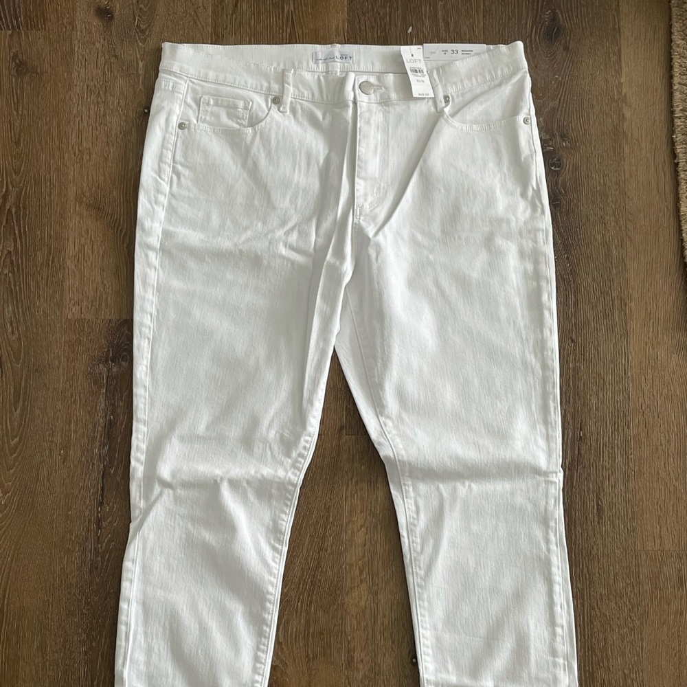 LOFT Modern Skinny Jeans in White NWT